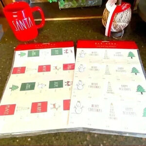(2) PACKS OF GIFT TAG STICKERS. 100 per pack (200 TOTAL) - NEW Rae Dunn